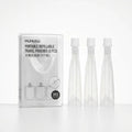 3-teiliges Reisebeutel-Set, wiederbefüllbar (Transparent)