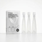 3-teiliges Reisebeutel-Set, wiederbefüllbar (Transparent)