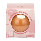 2er-Pack wiederverwendbare Nippelcover aus Silikon für diskrete Abdeckung (Hautfarben)