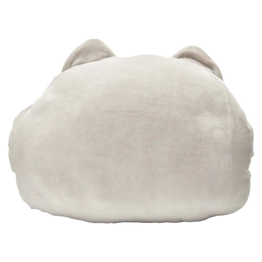 Handwärmer-Kissen mit Katzen-Design für Kinder und Erwachsene (Hellgrau/Weiß), kuschelig, vielseitig einsetzbar