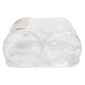 Organizer für Wattepads &amp; Wattestäbchen aus Polystyrol, Doppelkammer (Transparent)