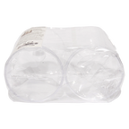 Organizer für Wattepads &amp; Wattestäbchen aus Polystyrol, Doppelkammer (Transparent)