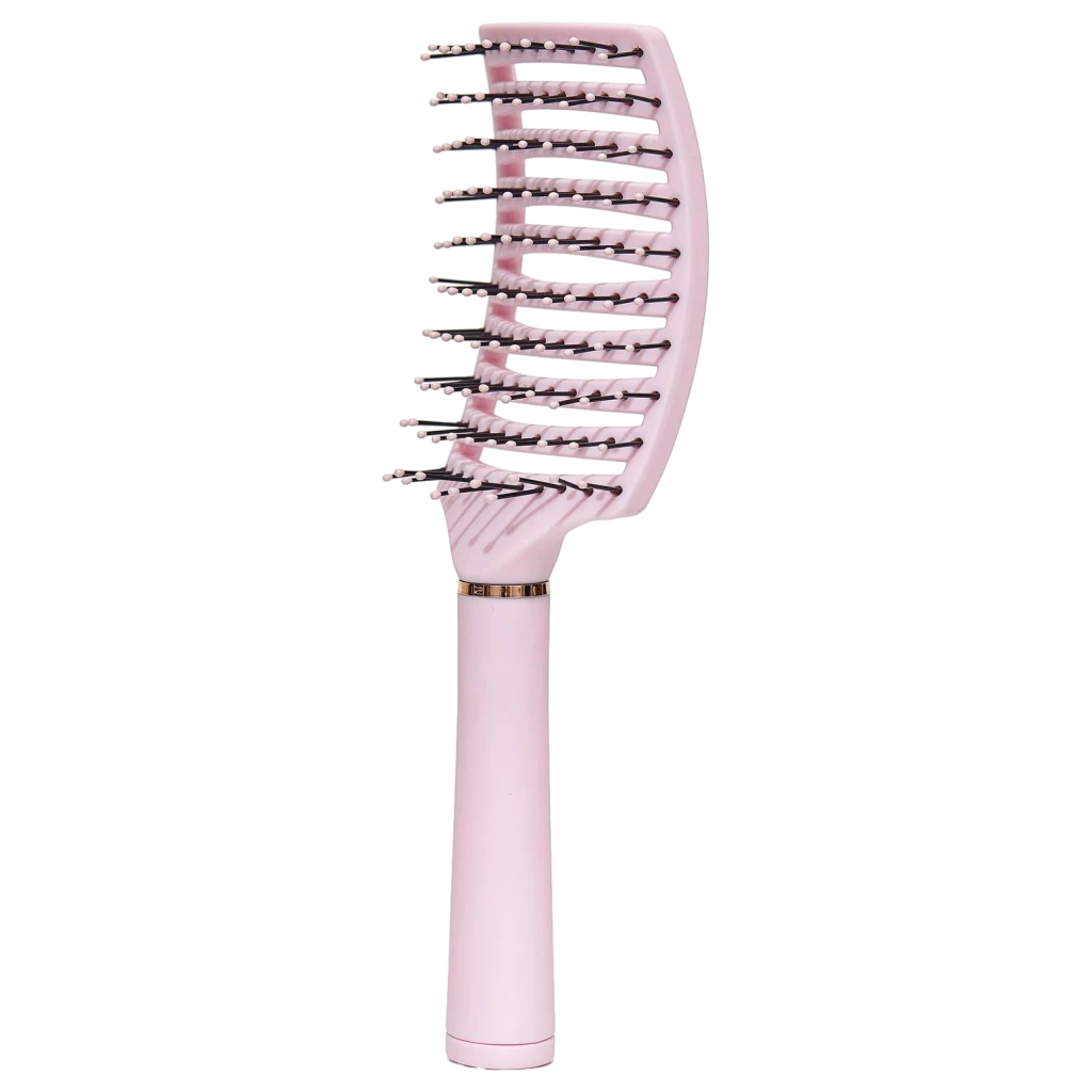 Flexible Entwirrbürste aus Kunststoff für alle Haartypen (Rosa)