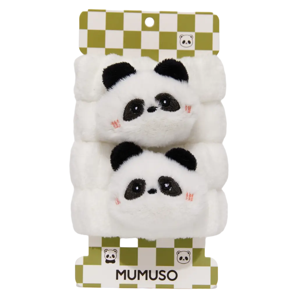 2er-Pack saugfähige Handgelenkbänder mit Panda-Design (Weiß)