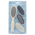 4-in-1 Pediküre-Set aus Edelstahl und Polystyrol für Fußpflege (Weiß)