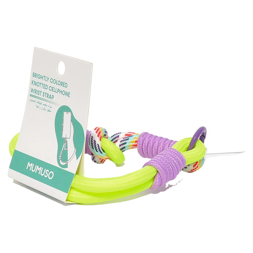 Handy-Armband aus Polyester mit Knoten (Pink/Blau/Lila/Gelb/Orange/Schwarz/Weiß)