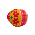 Plüschtier Ei-Form für Haustiere mit buntem Blumen-Design (Gelb/Pink)