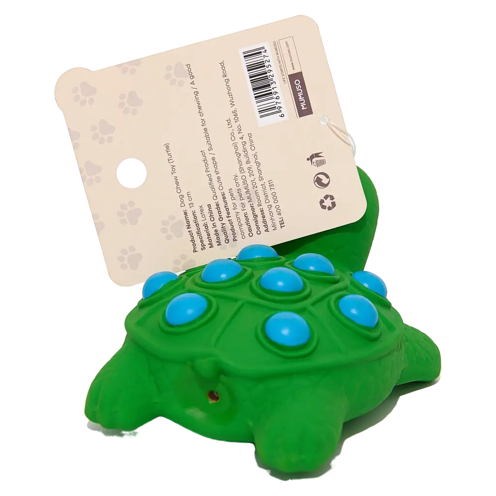 Hundespielzeug aus Naturkautschuk mit Schildkröten-Design (Grün, 93,8 g)