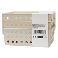 3-teiliges Aufbewahrungskorb-Set aus Polypropylen für Haushalt und Büro (Beige/Grün)
