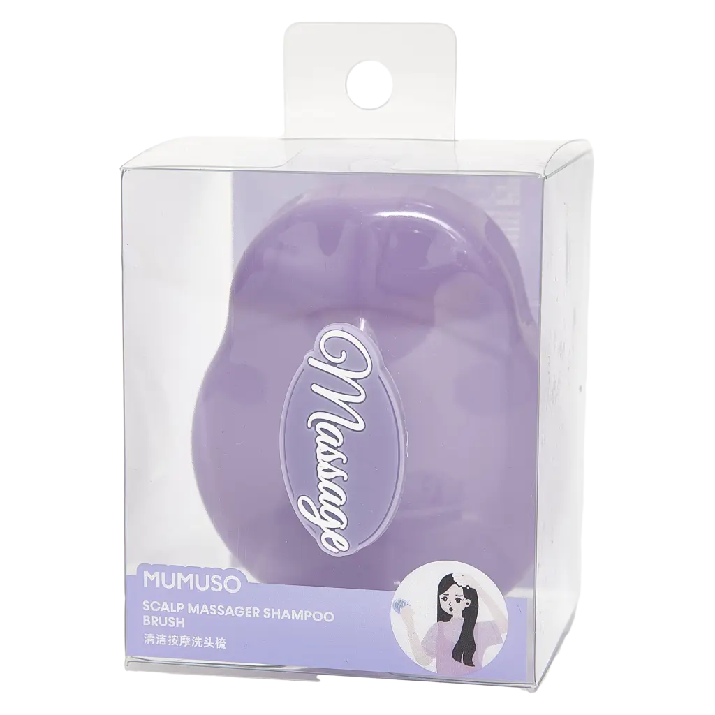 Scalp Massager Shampoo Bürste mit weichen Borsten (Lila)