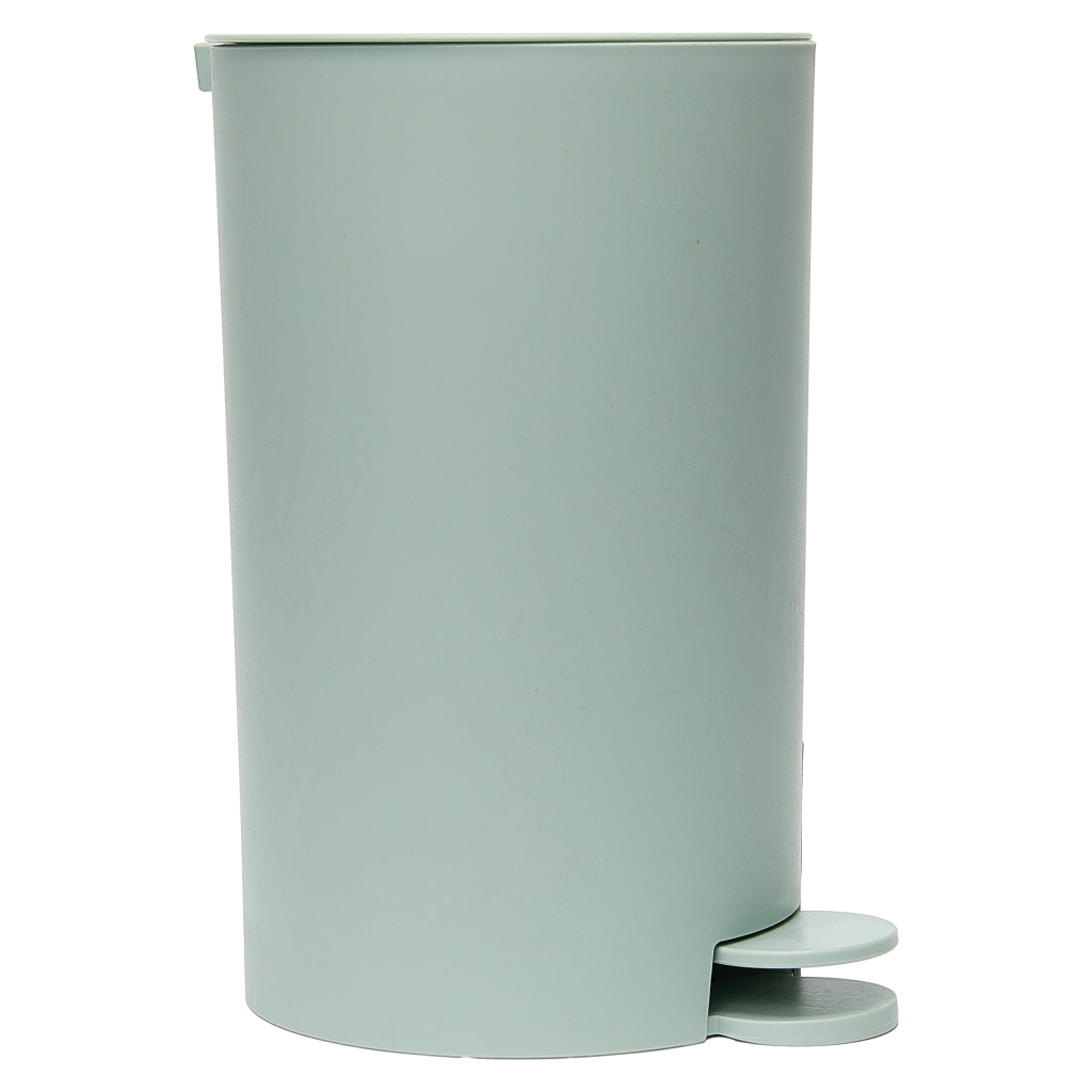 Tret-Abfalleimer mit flachem Deckel (Blau)
