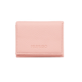 Tri-Fold Geldbörse mit geprägter Oberfläche, kompaktes Portemonnaie (Rosa)