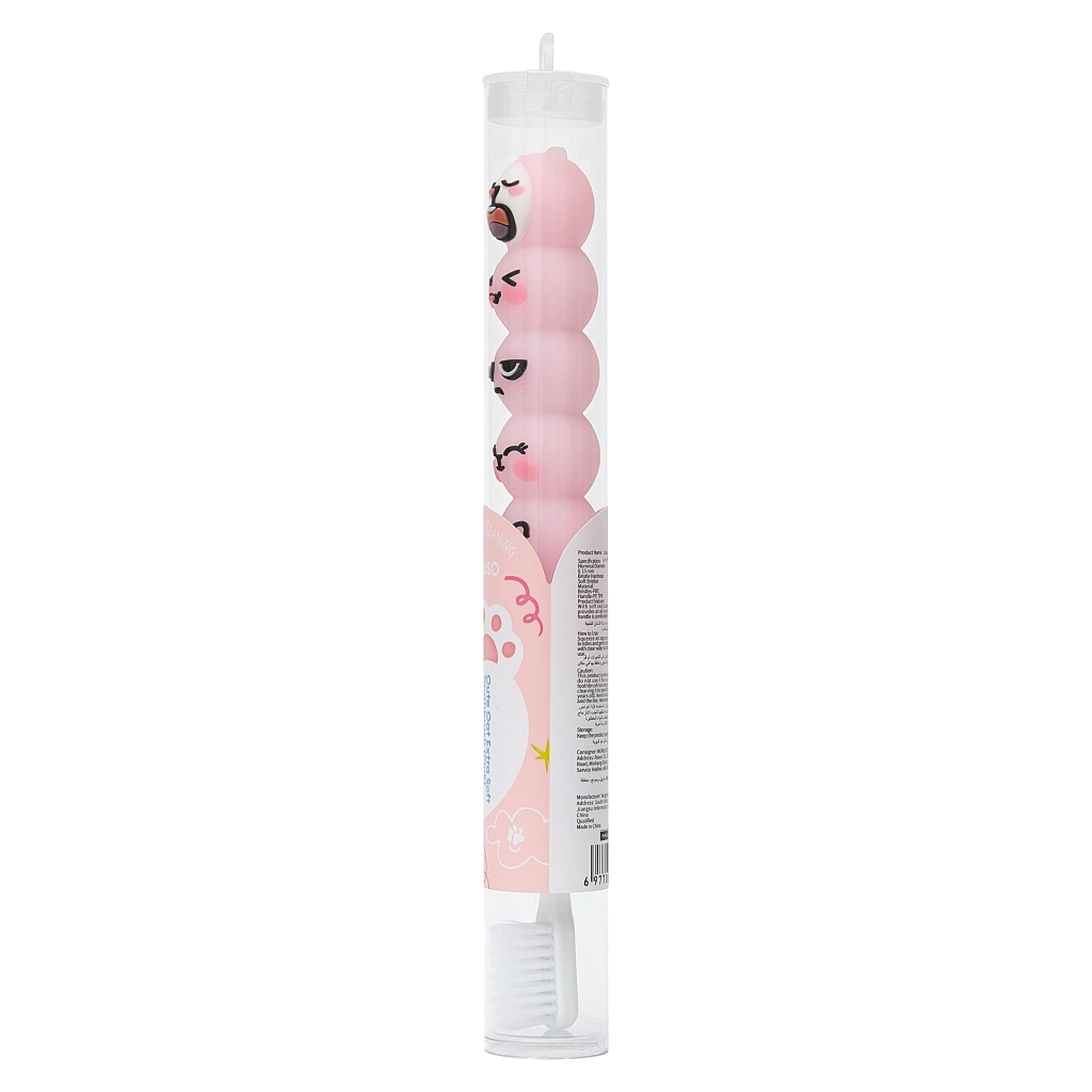 Zahnbürste extra weich mit Katzen-Design (Rosa)