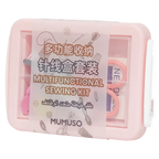 Multifunktionales Nähset aus Polypropylen mit Aufbewahrungsbox (Rosa)