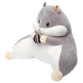 Plüschkissen mit Hamster-Design, ergonomisch stützend (Grau)