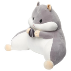 Plüschkissen mit Hamster-Design, ergonomisch stützend (Grau)