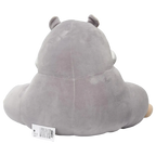 Plüschkissen mit Hamster-Design, ergonomisch stützend (Grau)