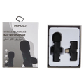 Kabelloses Lavalier-Mikrofon aus Kunststoff mit Type-C-Anschluss für Smartphone-Aufnahmen (Schwarz)