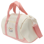 Schultertasche mit Katzen-Design für Freizeit &amp; Sport (Weiß/Rosa)