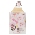 Feinkörniger Badehandschuh mit Eisdielen-Print für sanftes Peeling (Weiß/Gelb/Rosa)