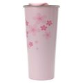 Isolierbecher aus Edelstahl und Polypropylen, 500 ml mit Kirschblüten-Design (Rosa)
