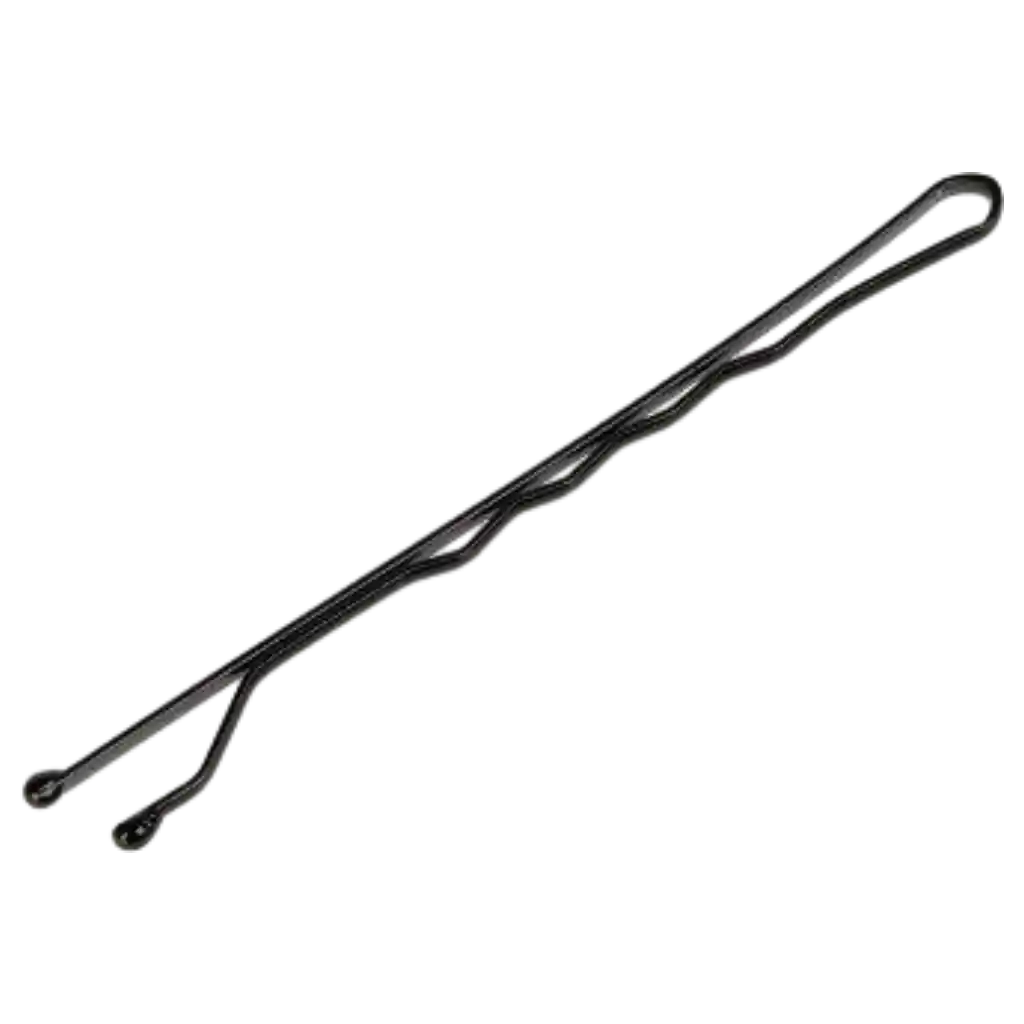 Metall-Haarspange klassisch, Länge ca. 6 cm (Schwarz)