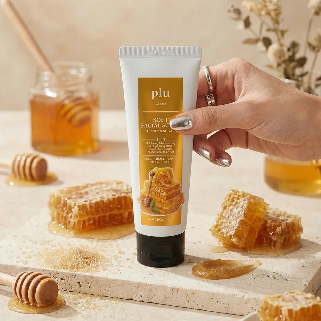 Honey Sugar Soft exfoliating facial scrub, 200 ml, plu – weitere Produktansicht