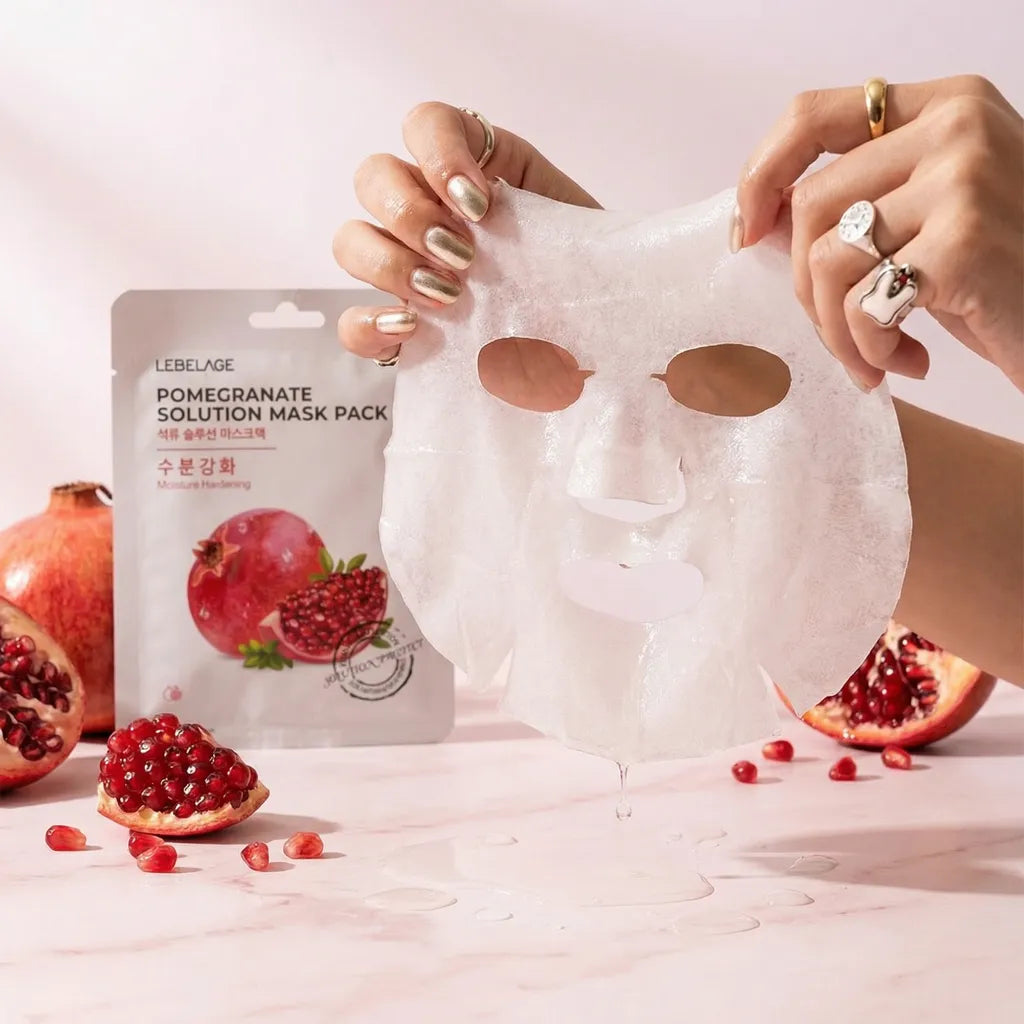 Pomegranate Solution hydrating mask 10pcs pack, 28ml, LEBELAGE – Detailansicht