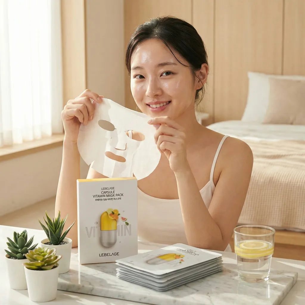 Capsule Vitamin brightening mask 10pcs pack, 28ml, LEBELAGE – weitere Produktansicht