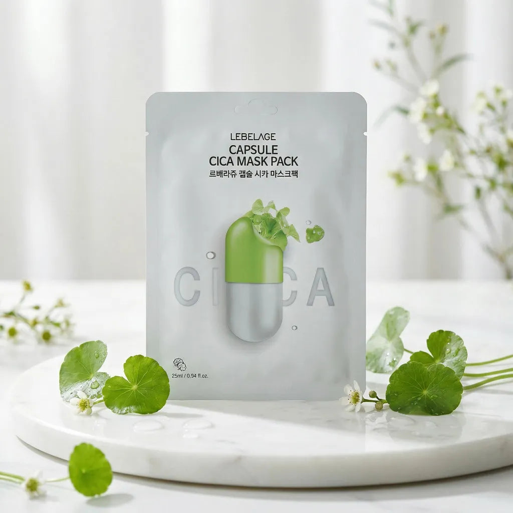 Capsule Cica soothing mask 10pcs pack, 28ml, LEBELAGE – Produktansicht 5