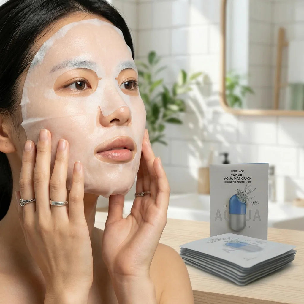Capsule Aqua hydrating mask 10pcs pack, 28ml, LEBELAGE – weitere Produktansicht