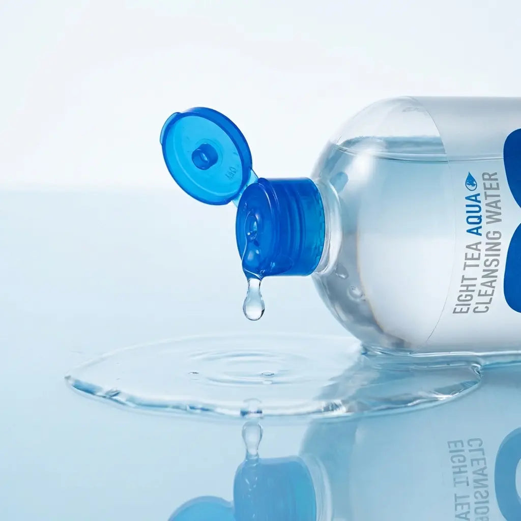 Eight Tea aqua gentle cleansing water, 500 ml, B.O.M – Detailansicht