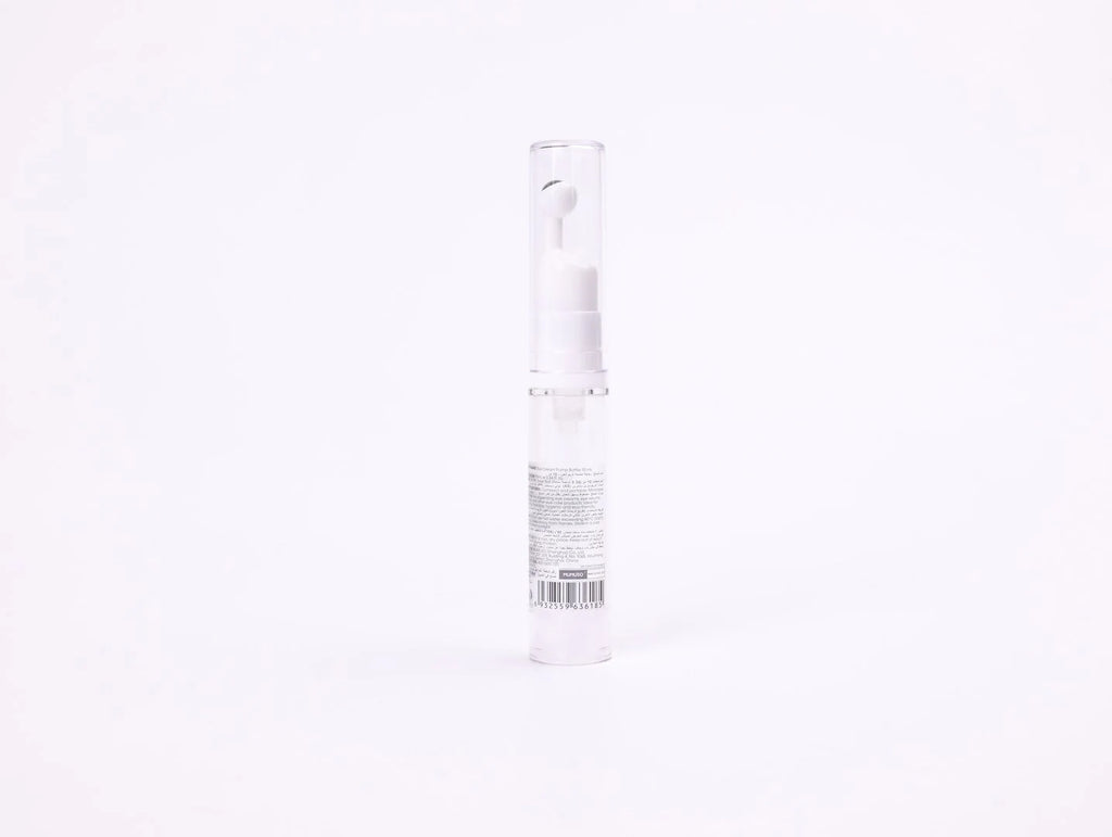 Detailansicht der 10 ml Pumpflasche für Augencreme