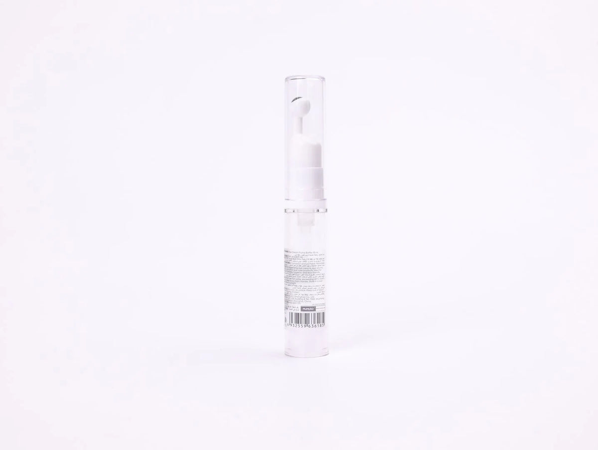 Detailansicht der 10 ml Pumpflasche für Augencreme