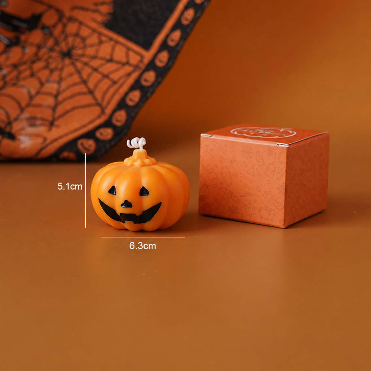 Halloween Duftkerze Kürbis mit Kamillenduft