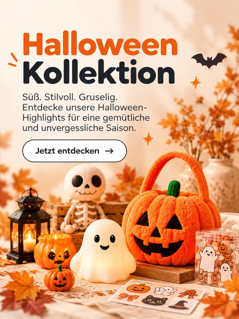 MUMUSO Halloween Kollektion mit Kürbistasche, Geisterlampe und saisonalen Accessoires