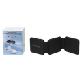 3-in-1 faltbare Wireless-Ladestation aus ABS und Silikon (Schwarz)