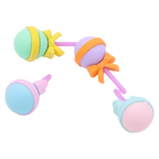 4er-Set Radiergummis mit Bonbon-Design (Lila/Gelb/Blau/Rosa)