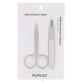 Augenbrauenpflege Set mit Schere und Pinzette (Silber)