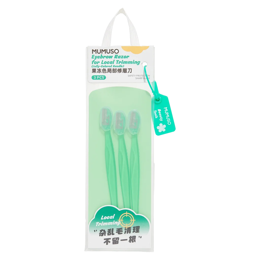 3er-Pack Augenbrauenrasierer für präzises Trimmen (Grün)