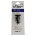 Dual USB-Auto-Ladeadapter aus ABS und Metall, 2,4A (Schwarz)