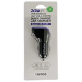 USB-A &amp; USB-C Kfz-Ladegerät, 20W Schnellladung (Schwarz)