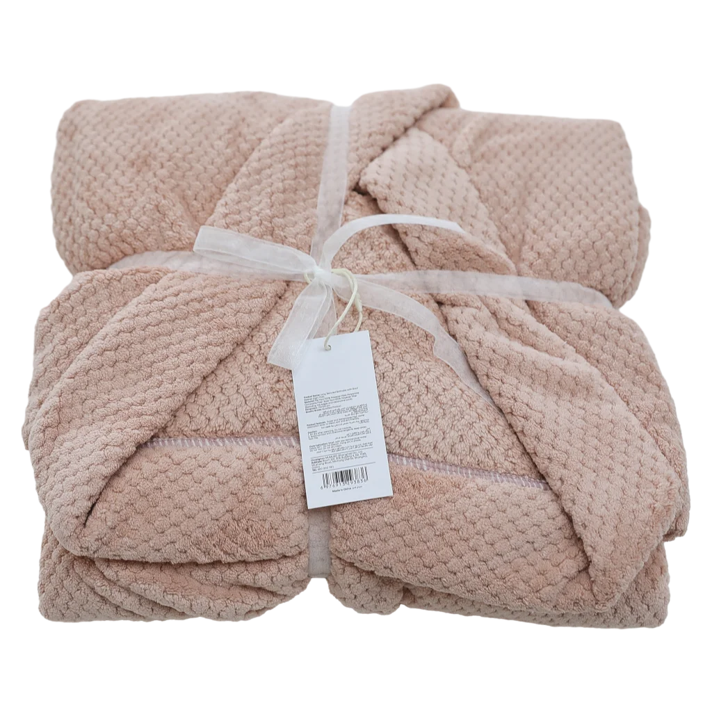 Bademantel kurzärmlig aus Mikrofaser, strukturiert (Hellrosa)