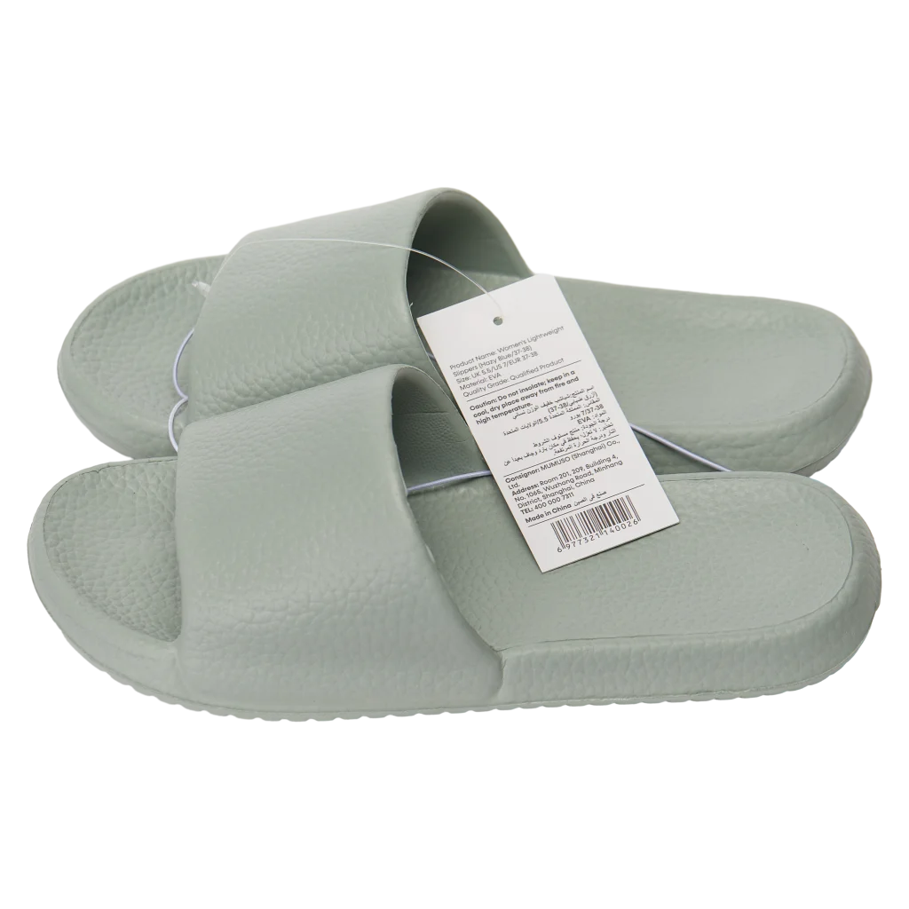 Leichte Badeslipper Damen für das Bad (Hazy Blue/37-38)