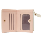 Bifold-Geldbörse mit gesteppter Optik (Beige)