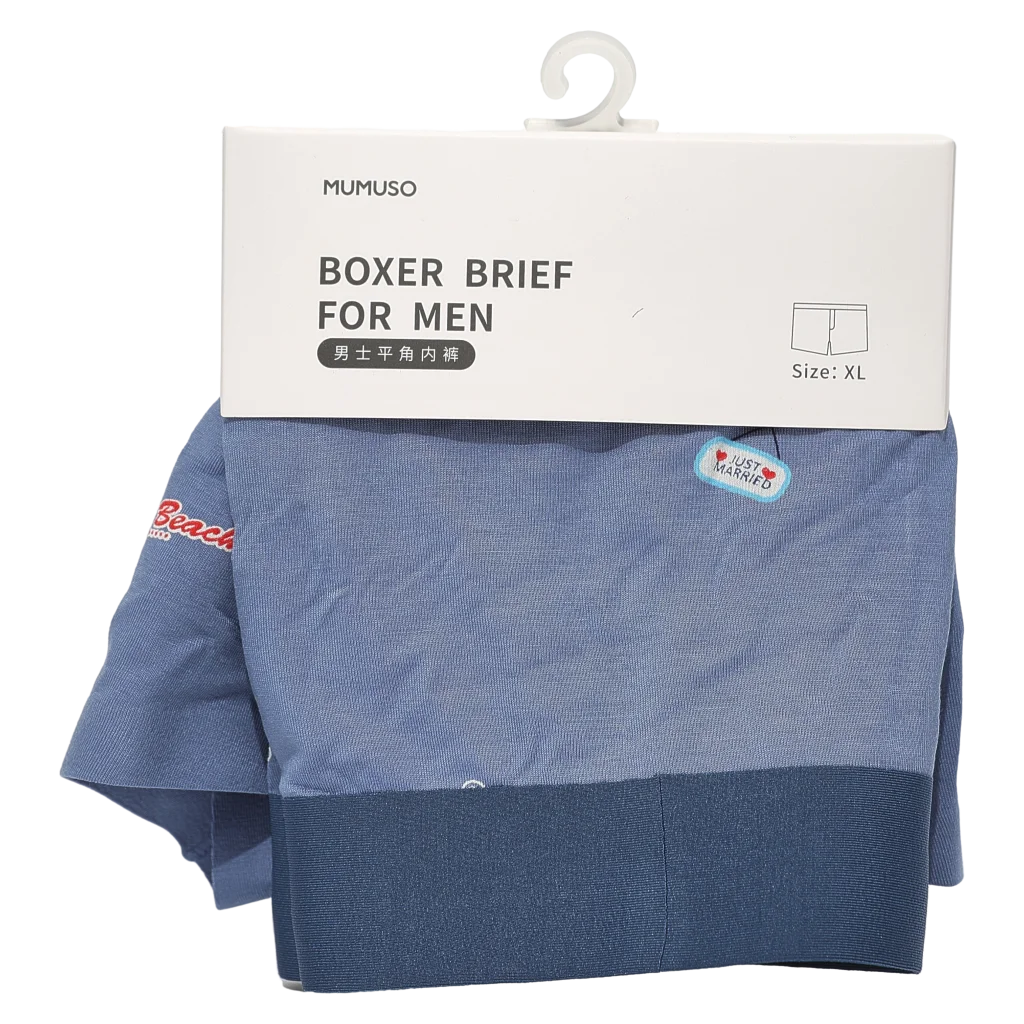 Boxer Briefs Herren mit Print-Design, Größe XL (Blau)