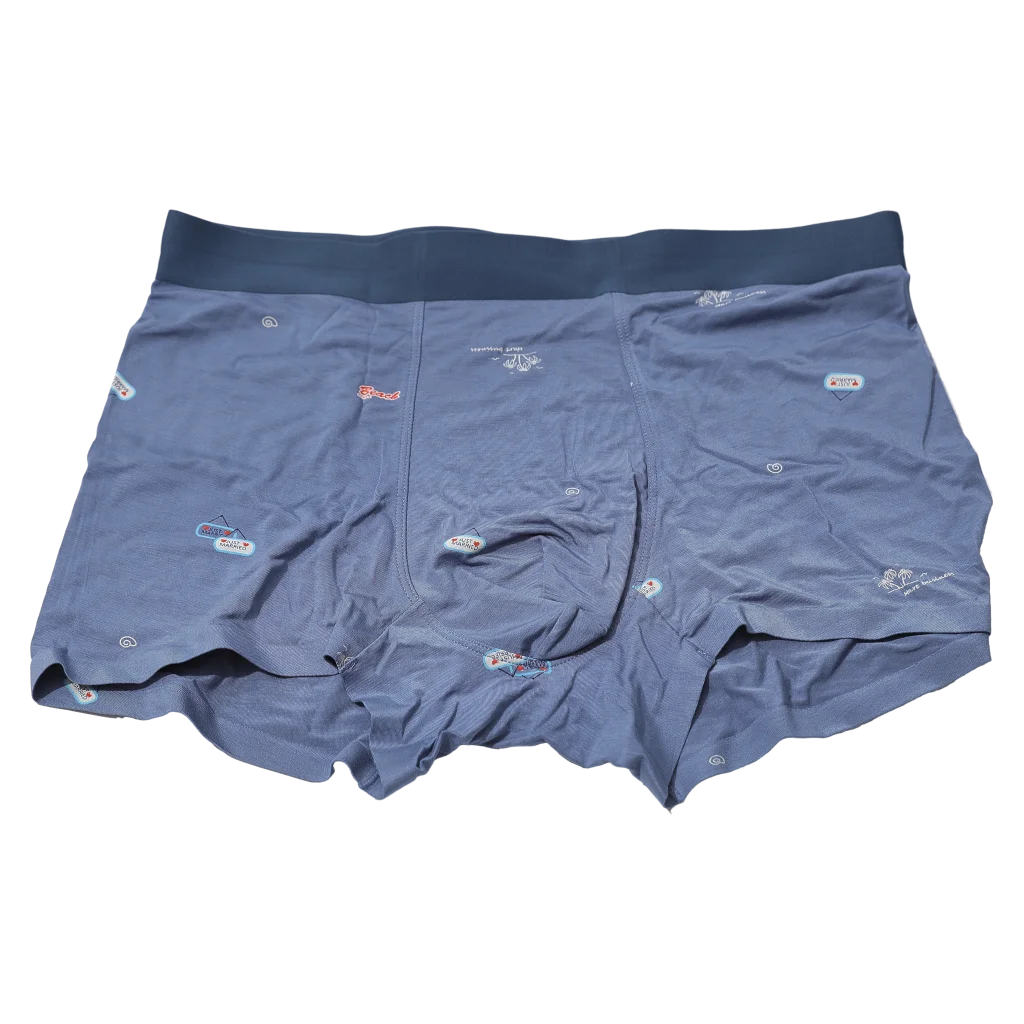Boxer Briefs mit Print-Design für Herren, Größe L (Blau)