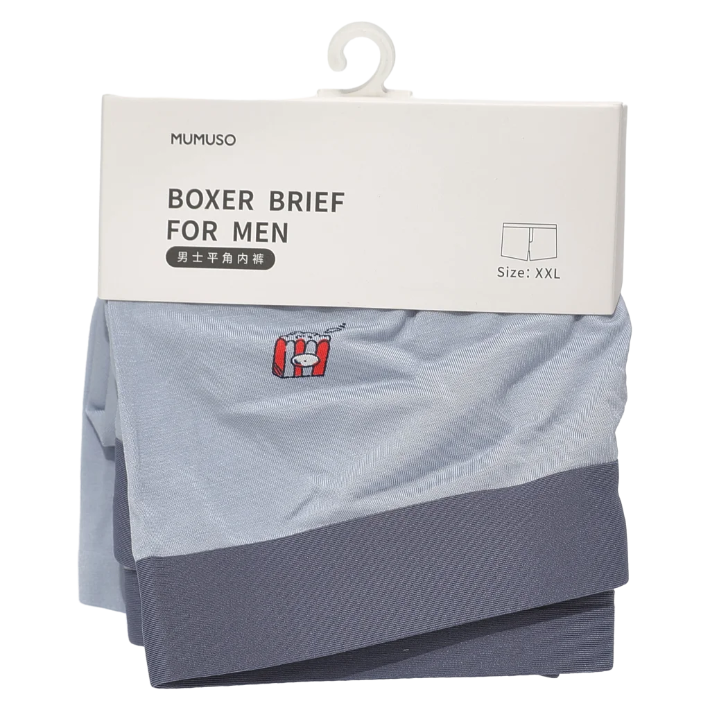 Boxershorts Herren mit Print-Design, Größe XL (Grau)