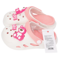 Kinder EVA-Gartenclogs mit Bärchen-Design, Gr. 31–32 (Weiß/Rosa)