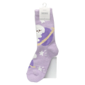 Crew-Socke Damen mit Space-Design (Lila)